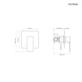 Oltens Hadsel bateria prysznicowa podtynkowa komplet czarny mat 33106300