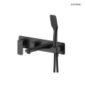 Oltens Hadsel bateria wannowo-prysznicowa podtynkowa 4-otworowa czarny mat  34109300