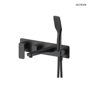 Oltens Hadsel bateria wannowo-prysznicowa podtynkowa 4-otworowa czarny mat  34109300