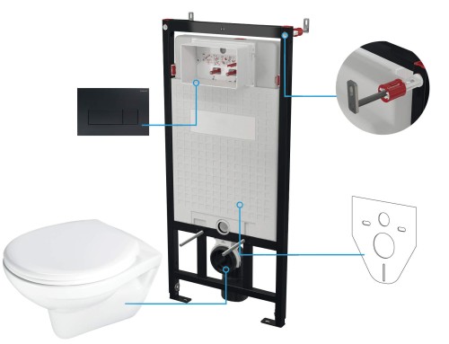 Zestaw WC podtynkowy 6 w 1