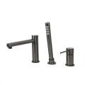 Bateria wannowa 3 otworowa Corsan CMB7542GM Lugo z wylewką i słuchawką prysznicową GunMetal