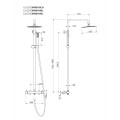 Zestaw natryskowy Kolumna prysznicowa Corsan LUGO Deszczownica 25cm GunMetal