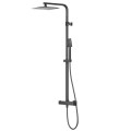 Zestaw natryskowy z termostatem Kolumna Corsan ANGO Deszczownica 25cm GunMetal