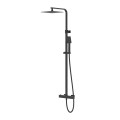 Zestaw natryskowy z termostatem Kolumna Corsan ANGO Deszczownica 25cm GunMetal
