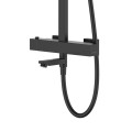 Zestaw natryskowy z termostatem Kolumna Corsan ANGO Deszczownica 25cm Wylewka obrotowa GunMetal
