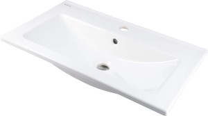 Umywalka ceramiczna wpuszczana z miejscem na baterię - 