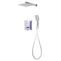 Zestaw prysznicowy Corsan CMZ049CH chrom z deszczownicą i głowicą termostatyczną