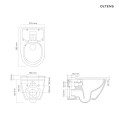 Oltens SmartFrisk miska WC wisząca myjąca z deską biała 42038000