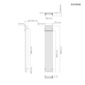 Oltens Stang grzejnik łazienkowy 180x37 cm biały 55018000