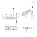 Oltens Rann bateria wannowo-prysznicowa podtynkowa 4-otworowa ścienna czarny mat 34110300