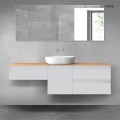 Oltens Vernal zestaw mebli łazienkowych 160 cm z blatem szary mat/dąb 68423700