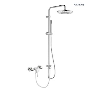 Oltens Molle zestaw prysznicowy z baterią prysznicową ścienną chrom 36050100