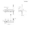 Oltens Molle bateria wannowo-prysznicowa podtynkowa 4-otworowa nikiel 34105910