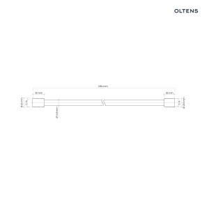 Oltens Ronneby wąż prysznicowy 150 cm nikiel 37201910