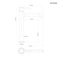 Oltens Molle Slim bateria umywalkowa stojąca wysoka miedź szczotkowana 32403610