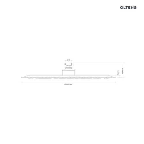 Oltens Vindel deszczownica 30 cm okrągła miedź szczotkowana 37006610