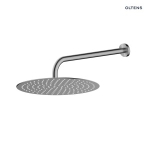 Oltens Vindel Lagan deszczownica 30 cm okrągła z ramieniem ściennym nikiel 36012910