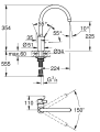 rysunek techniczny grohe bateria zlewozmywakowa eurosmart .png