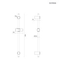Oltens Alling drążek prysznicowy 90 cm grafit 37301400