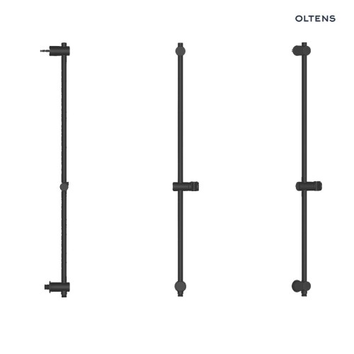 Oltens Alling drążek prysznicowy 90 cm czarny mat 37301300