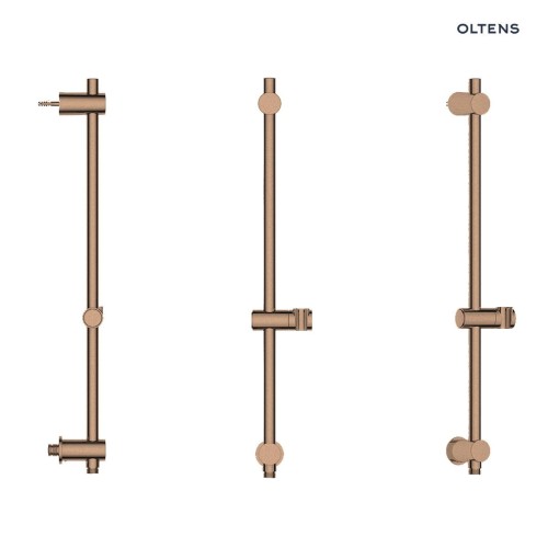Oltens Alling drążek prysznicowy 60 cm miedź szczotkowana 37300610