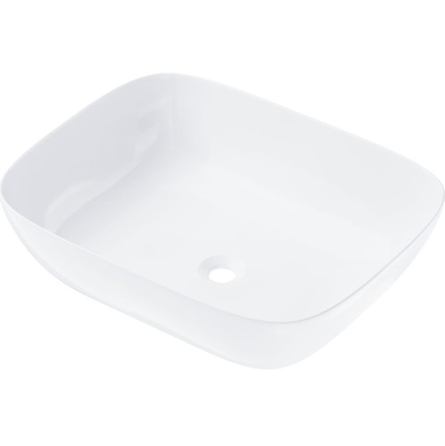 Umywalka nablatowa Mono prostokątna 500x400x145 mm z korkiem białym