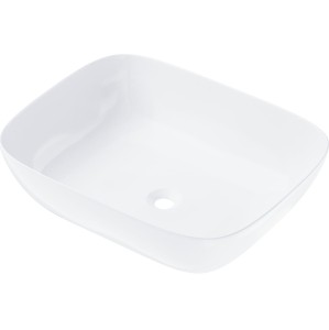 Umywalka nablatowa Mono prostokątna 500x400x145 mm z korkiem czarnym