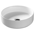 Umywalka nablatowa Lugo okrągła 360x120 mm z korkiem chrom