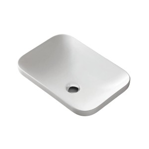 Umywalka wpuszczana w blat Intero 430x380x140 mm z korkiem chrom