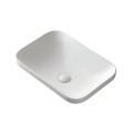 Umywalka wpuszczana w blat Intero 430x380x140 mm z korkiem białym