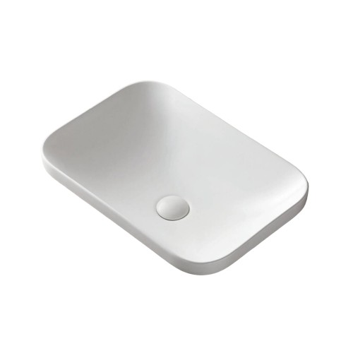 Umywalka wpuszczana w blat Intero 430x380x140 mm z korkiem białym