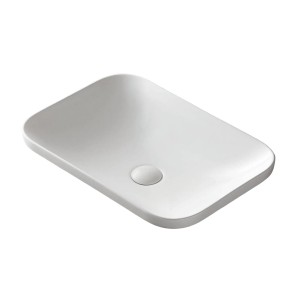 Umywalka wpuszczana w blat Avola 530x370x155 mm z korkiem białym