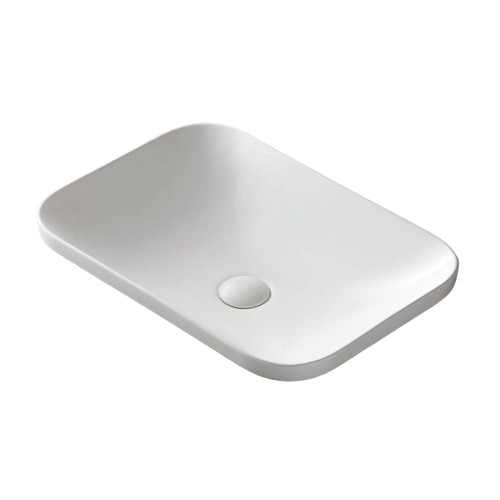 Umywalka wpuszczana w blat Avola 530x370x155 mm z korkiem białym