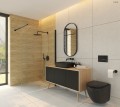Oltens Hamnes Stille miska wisząca WC PureRim SmartClean z deską wolnoopadającą czarna 42522300