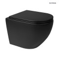 Oltens Hamnes Stille miska wisząca WC PureRim SmartClean z deską wolnoopadającą czarna 42522300