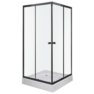 Kabina prysznicowa Olga SQ 90 BLACK (z brodzikiem)