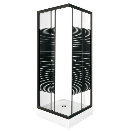 Kabina natryskowa Pico Black STR 70 z brodzikiem