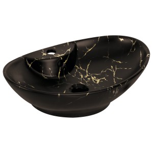Umywalka nablatowa KR-139 MARBLE BL/G