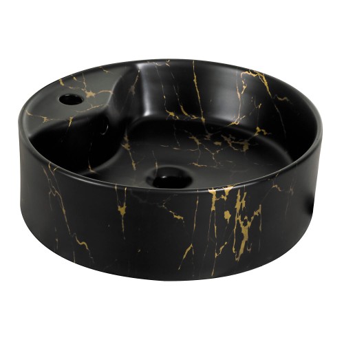 Umywalka nablatowa KR-138 MARBLE BL/G