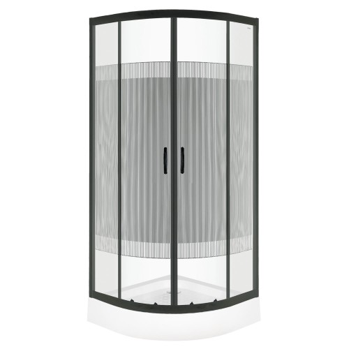 Kabina prysznicowa Xenia Duo BLACK 80 (z brodzikiem)