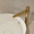 CONTOUR bateria umywalkowa wysoka, złoty szczotkowany