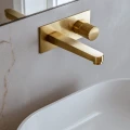 CONTOUR bateria umywalkowa podtynkowa, złoty szczotkowany