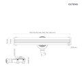 Oltens Langan Slim 80 ruszt odpływu prysznicowego liniowego 30015300