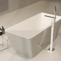 PARMA bateria wannowa wolnostojąca, chrom/biały połysk