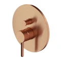 Y bateria prysznicowo-wannowa podtynkowa, miedź szczotkowana