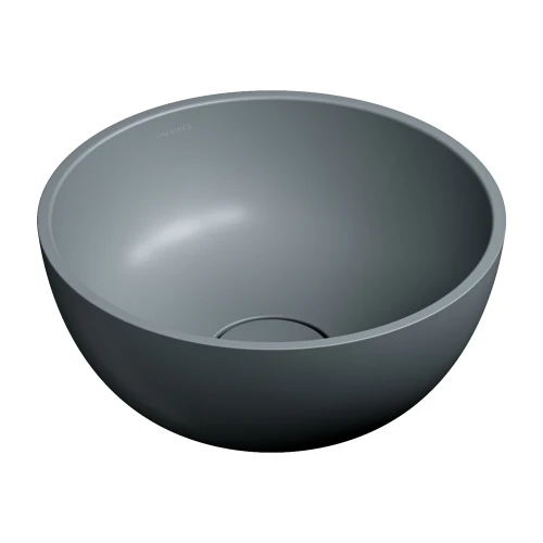 SHELL M+ umywalka nablatowa, Ø35 cm, ash grey mat