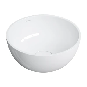 SHELL M+ umywalka nablatowa, Ø35 cm, biały połysk