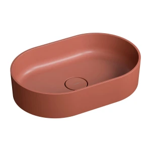 OVO M+ umywalka nablatowa, 55 x 36 cm, terracotta mat