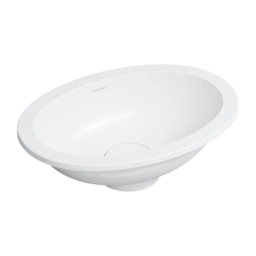 SHELL M+ umywalka podblatowa, 38 x 25 cm, biały mat