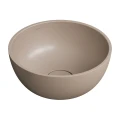 SHELL M+ umywalka nablatowa, Ø35 cm, dune beige mat
